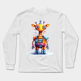 Cartoon giraffe robots. T-Shirt, Sticker. Long Sleeve T-Shirt